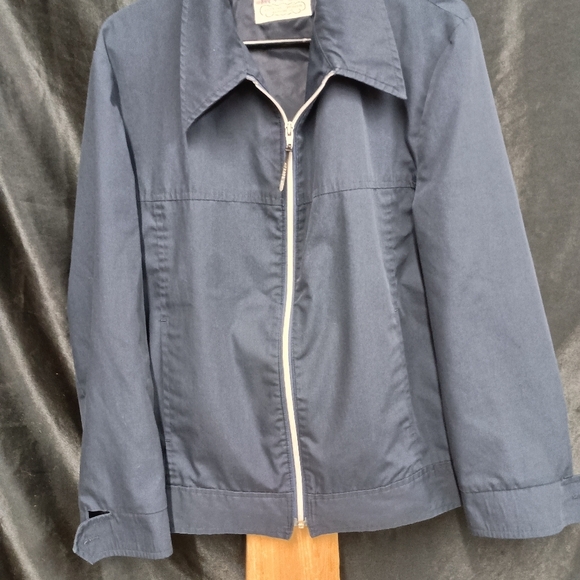 Navy blue London Fog zip up size 42 reg. Men's jacket - Picture 8 of 17